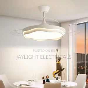 Modern Bedroom Ceiling Fan Light na Remote ya Digital