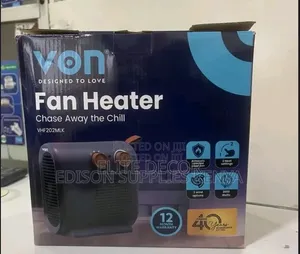 VON VHF2000MLK 2000W Fan Heater yenye Thermostat