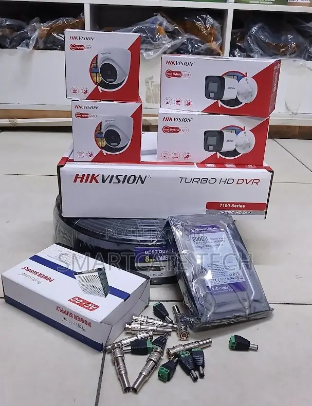 Hikvision 4-Channel CCTV Kit - Smart Hybrid HD (2 Dome + 2 Bullet) - 1