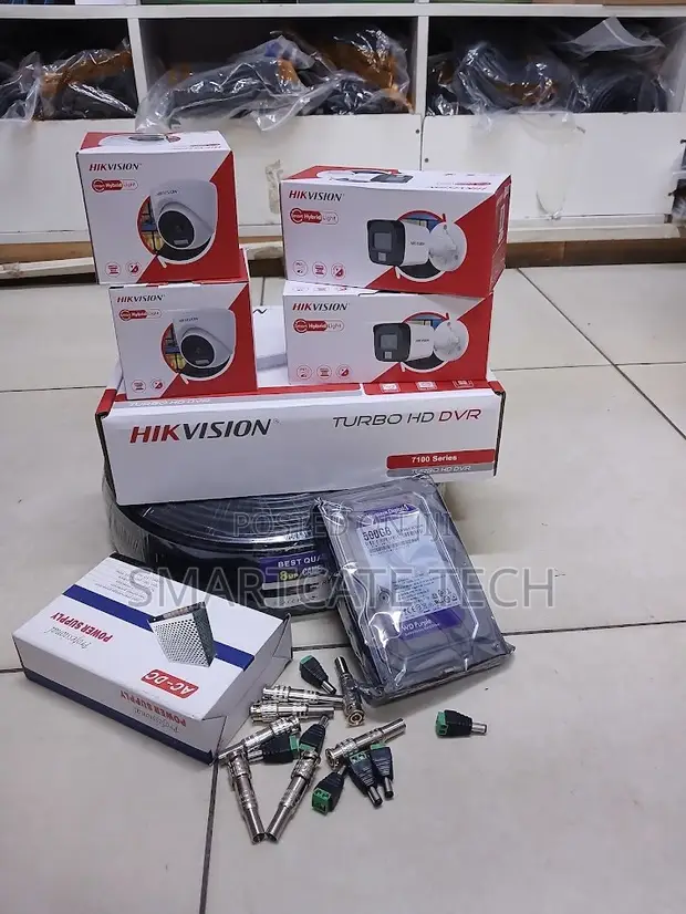 Hikvision 4CH Full Color CCTV Security Kit - 2 Dome + 2 Bullet - 1