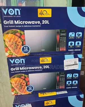 Von 20L Digital Microwave yenye Grill