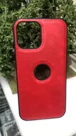 Red Business-Style Leather Protective Back Cover for iPhone 13 - 1