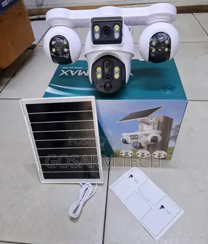 Kamera ya CCTV ya V380 Pro Quad-Lens 4G Solar PTZ