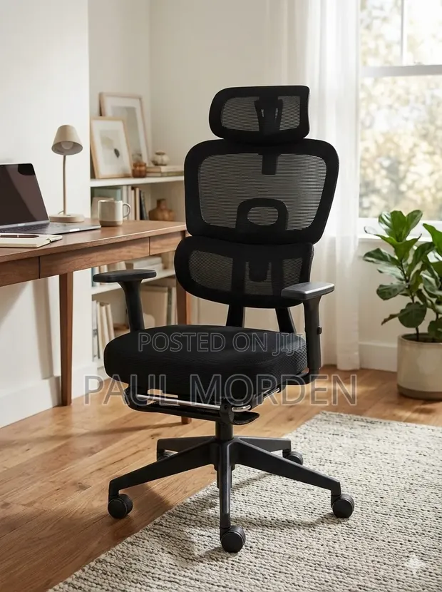 Modern Executive Chair with Adjustable Armrests - 1