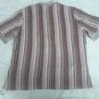 XXL Vintage Short-Sleeve Blouse yenye Michirizi - 2