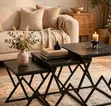 Modern 3-in-1 Executive Square Pure Marble Table - 1