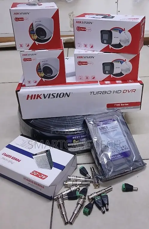 Hikvision 4 Camera Full Color Night Vision CCTV Kit - 1