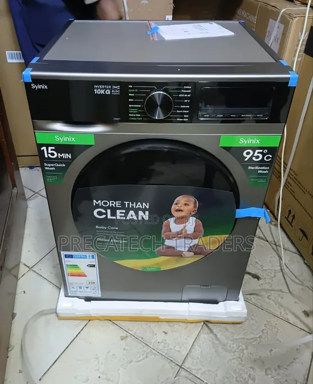 Syinix 10KG Inverter Washing Machine - Brand New - 1