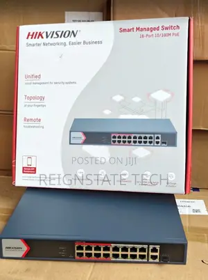 Hikvision 16-Port 10/100M PoE Switch (Hadi 300m)