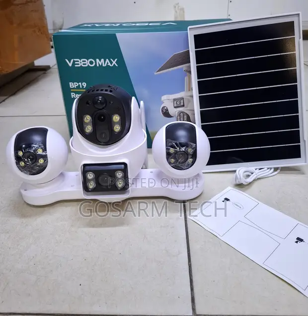 V380 Pro 4G Solar Quad Lens 8MP PTZ Camera - 1