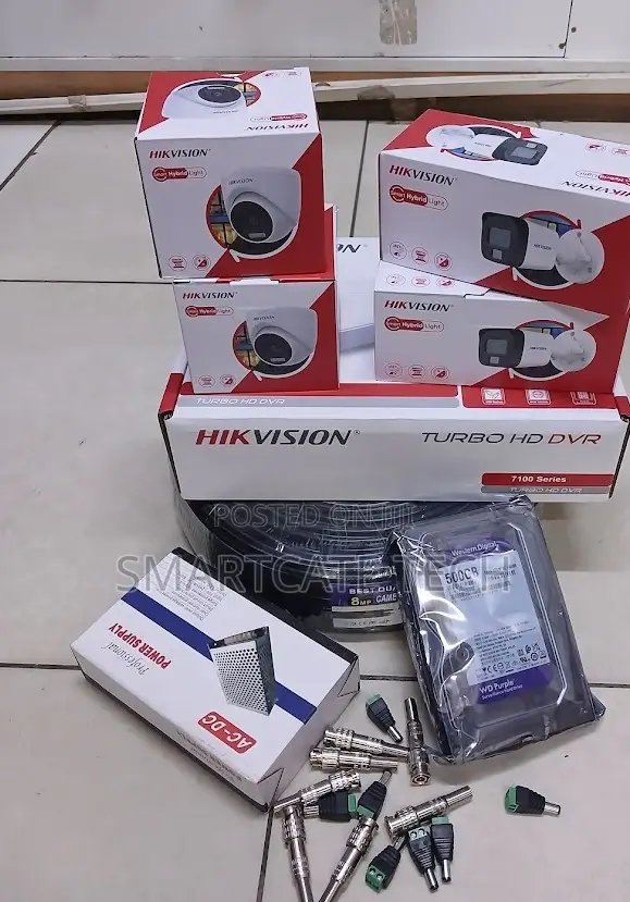 Kifurushi cha CCTV cha Hikvision chenye Rangi Kamili - 4CH HD DVR na Kamera 4 - 1