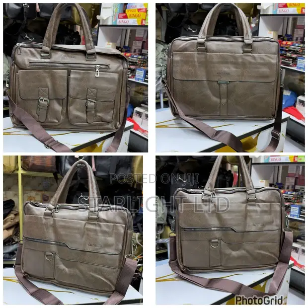 Large Genuine Leather Laptop Bag - 1