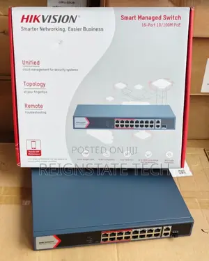 Hikvision 16-Port Smart Managed PoE Switch (300m)