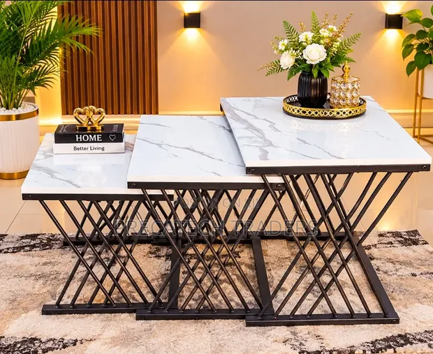 Modern Marble Nesting Coffee Tables - 1
