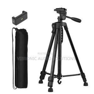 Tripod Stand Nyeusi na Rahisi Kubeba