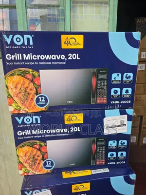 Von Mpya 20L Grill Microwave (VAMG-20DGB)