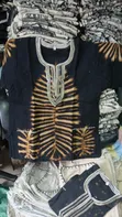 Black Patched Kitenge T-Shirt - 2
