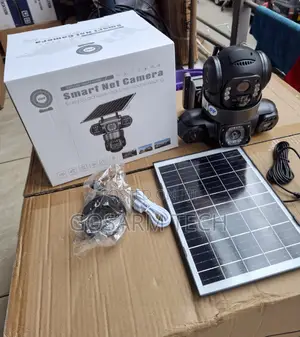 V380 4G Solar Triple Lens CCTV Camera - Outdoor PTZ