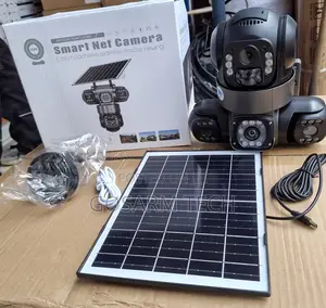 Kamera ya CCTV ya Solar/WiFi yenye Lensi Tatu - Usalama wa Nje