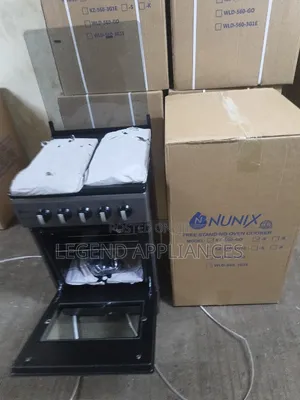 Nunix Cooker ya Kusimama ya Gesi Kamili 50x55cm