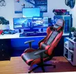 Modern Leather Gaming Chair - Red - 3