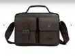 Jeep Leather Laptop Bag Rangi ya Kahawia - 1