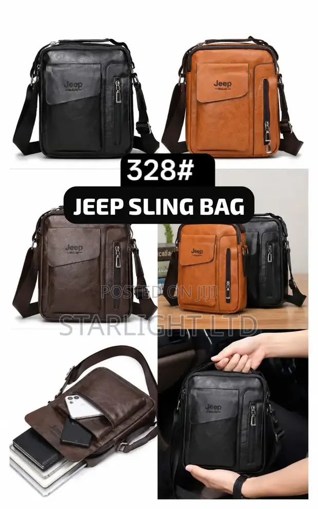 Jeep Mfuko wa Ngozi Halisi wa Sling - 1