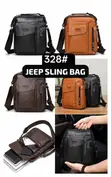 Jeep Mfuko wa Ngozi Halisi wa Sling - 1
