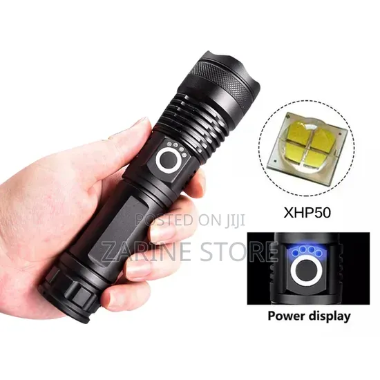 P50 Rechargeable Zooming LED Floodlight Torch (2000 Lumens) - 1