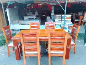Solid Rectangular Dining Set (6 Seater)