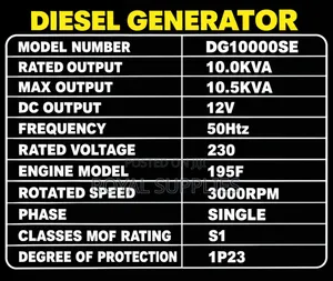 Thompson England 10kVA Silent Diesel Generator (Single Phase)