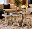 Elegant 3-Piece Marble Coffee Table Set - 2