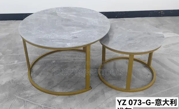 Set ya Meza za Kahawa za Marble Zinazopishana - 1