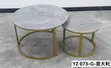 Set ya Meza za Kahawa za Marble Zinazopishana - 2