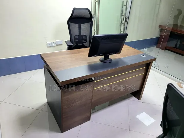 Executive Office Desk - Brown Modern Office Table - 1