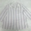 XL Pastel Vertical Striped 3/4 Sleeve Vintage Blouse - 1