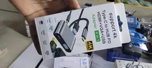 4-in-1 Type-C Hub: PD, HDMI, VGA, USB Adapter
