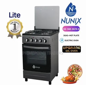 Nunix 50x55 3+1 Gas Electric Oven Standing Cooker