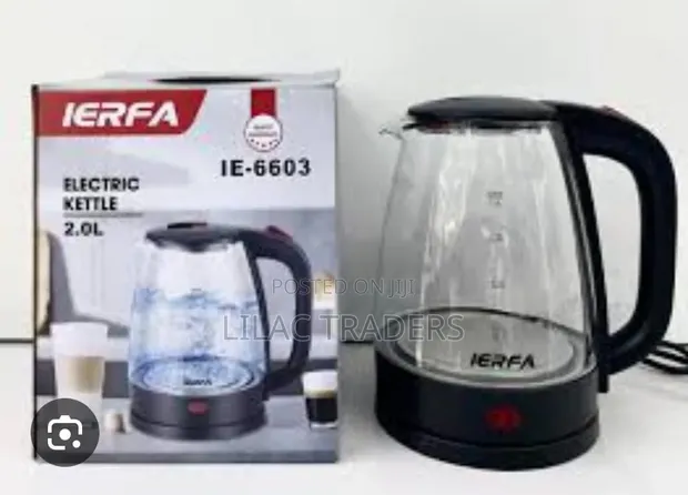 Electric Kettle 2L 1500W Clear Water Heater Jug - 1