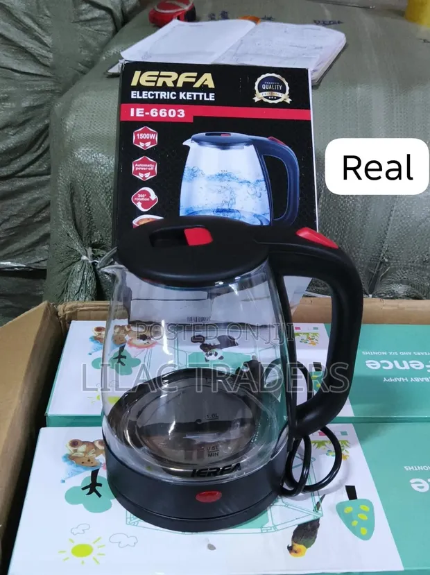 Clear Water Heater Kettle ya Umeme 2L - 1