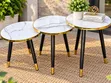 Luxury 3-Piece Marble Coffee Table Set - 1