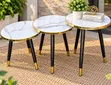 Luxury 3-Piece Marble Coffee Table Set - 2