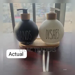 3-in-1 Soap, Dish Soap & Lotion Dispenser Set with Bamboo Base