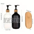 3-in-1 Soap, Dish Soap & Lotion Dispenser Set with Bamboo Base - 2