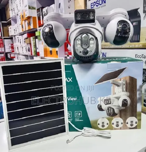 V380MAX BP19 4G 4-Lens Solar Surveillance Camera - 1