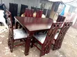 Seti ya Meza ya Kulia ya Mbao ya Mkono na Viti Vilivyofunikwa vya Lattice - 1