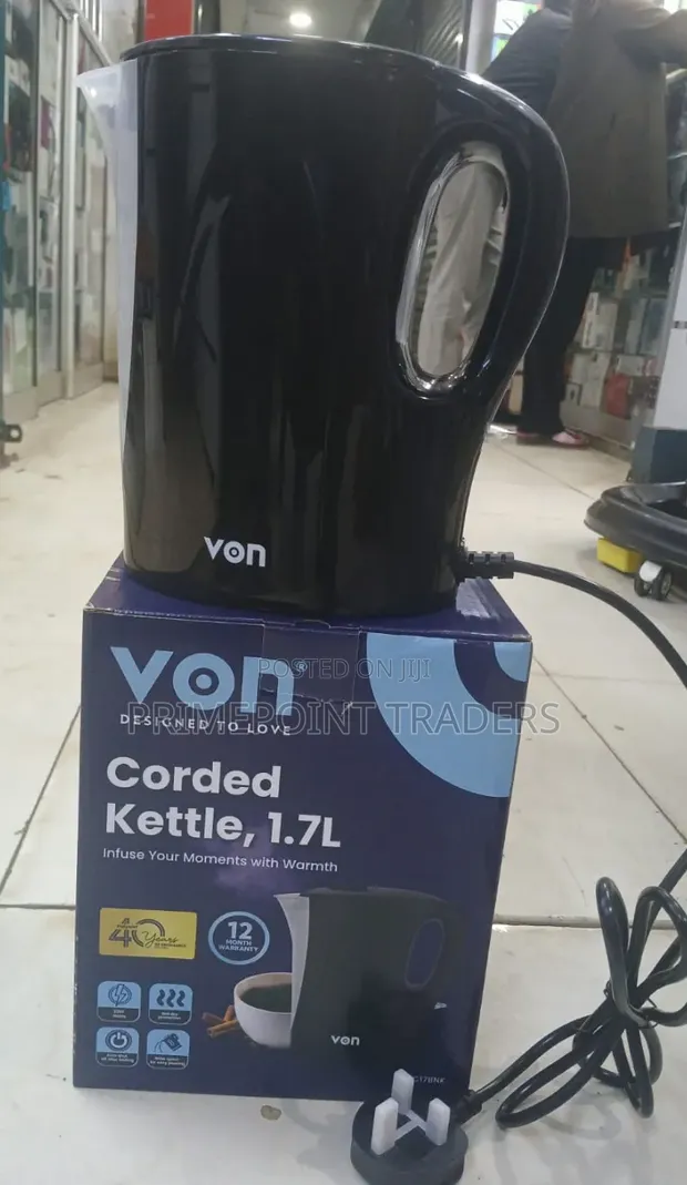 1.7L VON Electric Kettle - Mpya Kabisa - 1