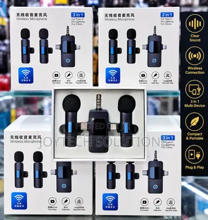 3-in-1 Wireless Lavalier Microphone for iPhone & Type-C Phones