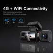 4G LTE DVR Dash Cam 3-Way Kamera ya Mbele 2K - 4
