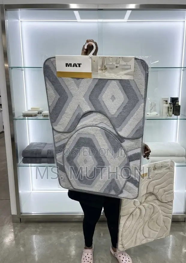 3-Piece Toilet Mat Set - Brand New - 1